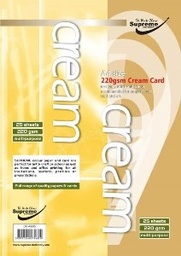 [5391524574685] Card A4 Cream 25pk 220gsm CC-4685 Supreme