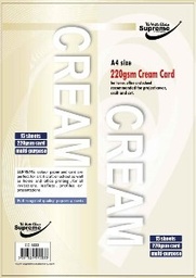 [5391524575033] Card Cream A4 15 pk 220gsm Supreme