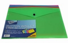 [5391524577723] Button Wallet Assort Neon 4 pc Supreme