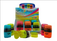 [5391528795246] Eraser + Sharpener Neon Oval ER-09904 Supreme