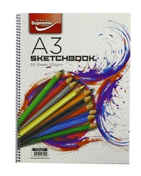 [5391530581004] Spiral Sketch Pad A3 30 sheets 100gsm Supreme