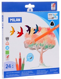 [8411574028758] Colouring Pencils Watercolour 24 Pack Milan