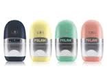 [8411574057741] Eraser + Sharpener Capsule Silver Milan