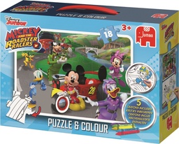 [8710126196724] Puzzle Mickey Mouse Puzzle + Colour (Jigsaw)