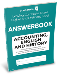 [9781913698164] [OLD EDITION] Educate.ie LC 36-Page Leaving Certificate Answerbook Accounting/English/History Higher & Ordinary Level Exam Papers 2024