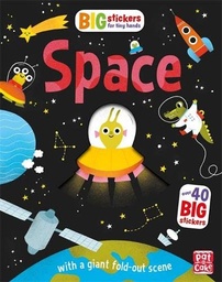 [9781526381668] Big Stickers for Tiny Hands Space  With scenes, activities and a giant fold-out picture