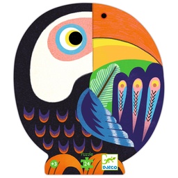 [3070900072831] Coco the Toucan 24pcs Silhouette Puzzle by Djeco