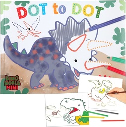 [4010070618957] Dino World Dot to Dot Colouring Book Mini Dino