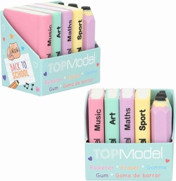 [4010070613099] TOPModel Eraser Set Mini School Books & Pencils