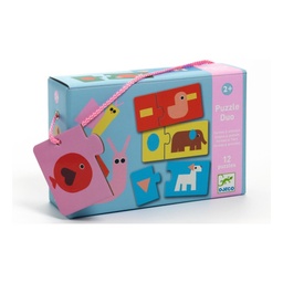 [3070900082564] Djeco - Puzzle Duo-Trio Shapes & Animals