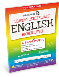 [9781915595287] [OLD EDITION] Educate.ie LC English HL Exam Papers 2024