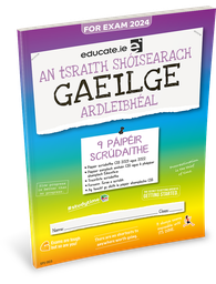 [9781915595591] [OLD EDITION] Educate.ie JC Gaeilge HL Exam Papers 2024