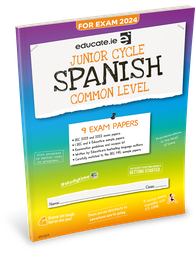 [9781915595706] [OLD EDITION] Educate.ie JC Spanish Common Level Exam Papers 2024