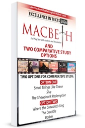 [9781915595966] [Available Mid July] Excellence in Texts (HL) 2026 Play + 2 Comparative Study Options Textbook (Macbeth)