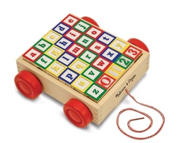 [0000772111690] Classic Abc 123 Building Block Cart Melissa and Doug