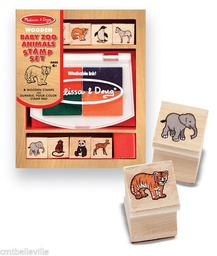 [0000772116381] Baby Zoo Animals Stamp Set Melissa and Doug