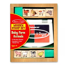 [0000772116398] Baby Farm Animals Stamp Set Melissa and Doug