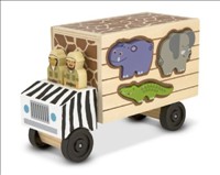 [0000772151801] Shape Sorting Truck Safari Animal Rescue Melissa and Doug