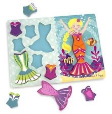 [0000772190237] Mermaid Dress-Up (Chunky Puzzle) Melissa and Doug (Jigsaw)