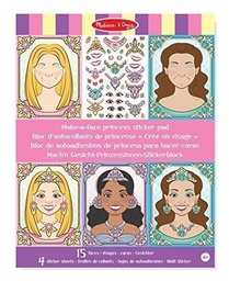 [0000772194334] Make a Face Princess Sticker Pad Melissa and Doug