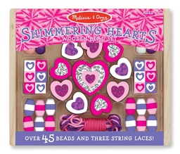 [0000772194952] Shimmering Hearts Bead Set Wooden Melissa and Doug