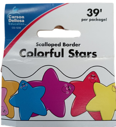 [0044222130381] Scalloped Border Stars 39'' Inches