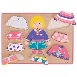 [0691621160572] Dressing Puzzle Girl Bigjigs (Jigsaw)