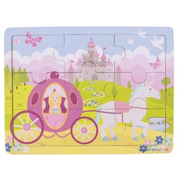 [0691621192214] Tray Puzzle - Princess 9 pcs Bigjigs (Jigsaw)