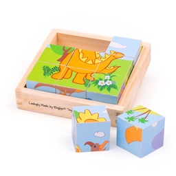 [0691621195130] Dinosaur (Cube Puzzle) Bigjigs (Jigsaw)