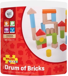 [0691621210673] Drum of Bricks Bigjigs