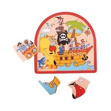 [0691621236734] Vertical Magnetic Puzzle Pirate Bigjigs (Jigsaw)