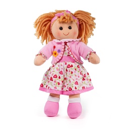 [0691621350133] Kelly-Blonde Hair/Pink Strawberry Dress Bigjigs