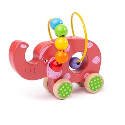 [0691621490716] Elephant Push Along Bead Frame