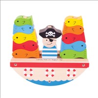 [0691621531099] Rocking Pirate Boat Bigjigs