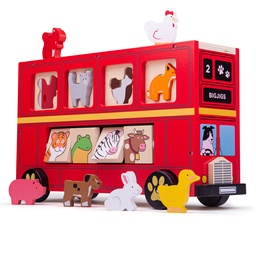 [0691621536926] *Red Bus Sorter Bigjigs