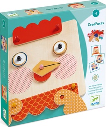 [3070900016767] Djeco Creafaces Make-a-Face Wooden Board