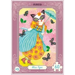 [3070900076778] Puzzle Mini Miss Tigri 60 pcs Djeco (Jigsaw)