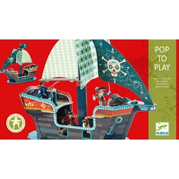 [3070900077096] Pirate Boat 3D Pop to Play Djeco