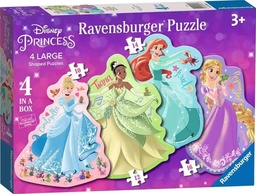 [4005556030828] Puzzle 4 in a box Disney Princesses