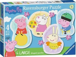 [4005556069569] Puzzle 4 in a box Peppa Pig Large (Jigsaw)