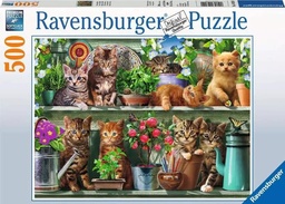 [4005556148240] Puzzle Cats on the Shelf Puzzle 500pcs