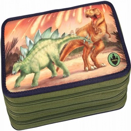 [4010070367022] Dino World Filled Triple Pencil Case