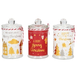 [4010070431600] Christmas Candle in Bonbon Glass