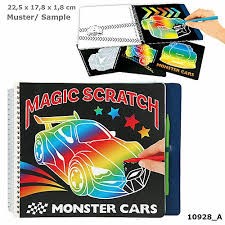 [4010070431747] Monster Cars Magic Scratch Book Top Model