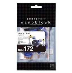 [4972825201947] Nanoblock Drum Set Blue