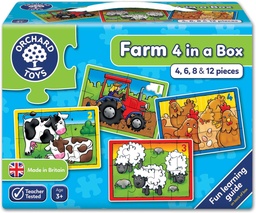 [5011863200129] Farm Four In a Box (Orchard Toys)