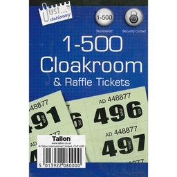 [5013922080000] [] Cloakroom & Raffle Tickets 1-500 Tallon